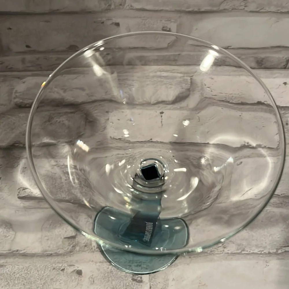 Bombay Sapphire 7oz martini glass thick blue glass stem collectible bartender